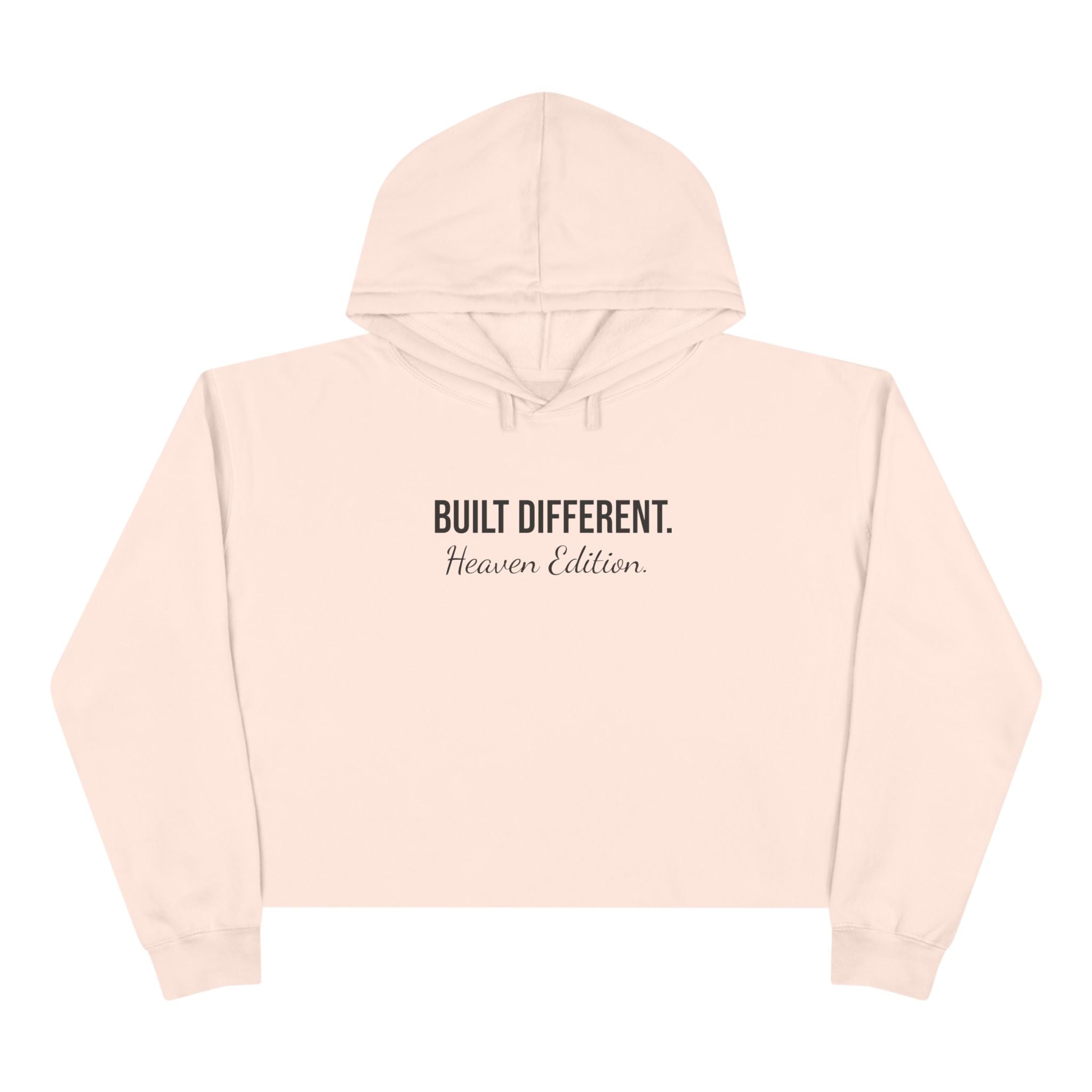 Built Different. Cropped Hoodie — 'Heaven Edition' Minimal Graphic Crop Top