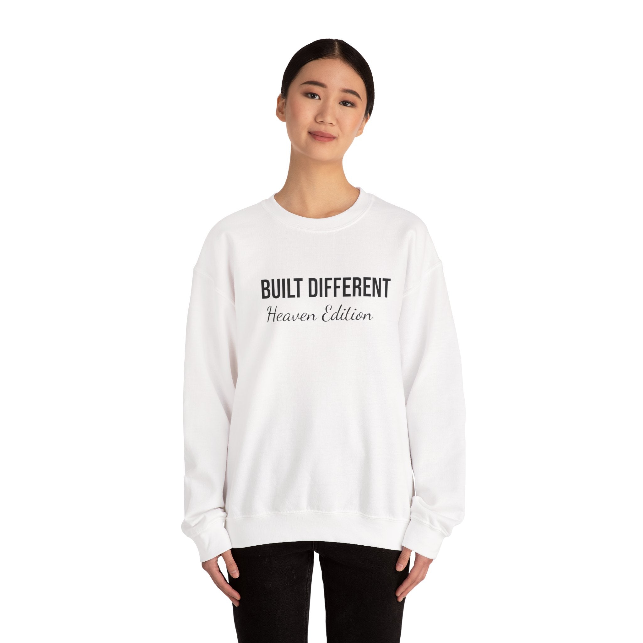 Built Different. Heaven Edition. Crewneck Sweatshirt — Women of Faith Inspirational