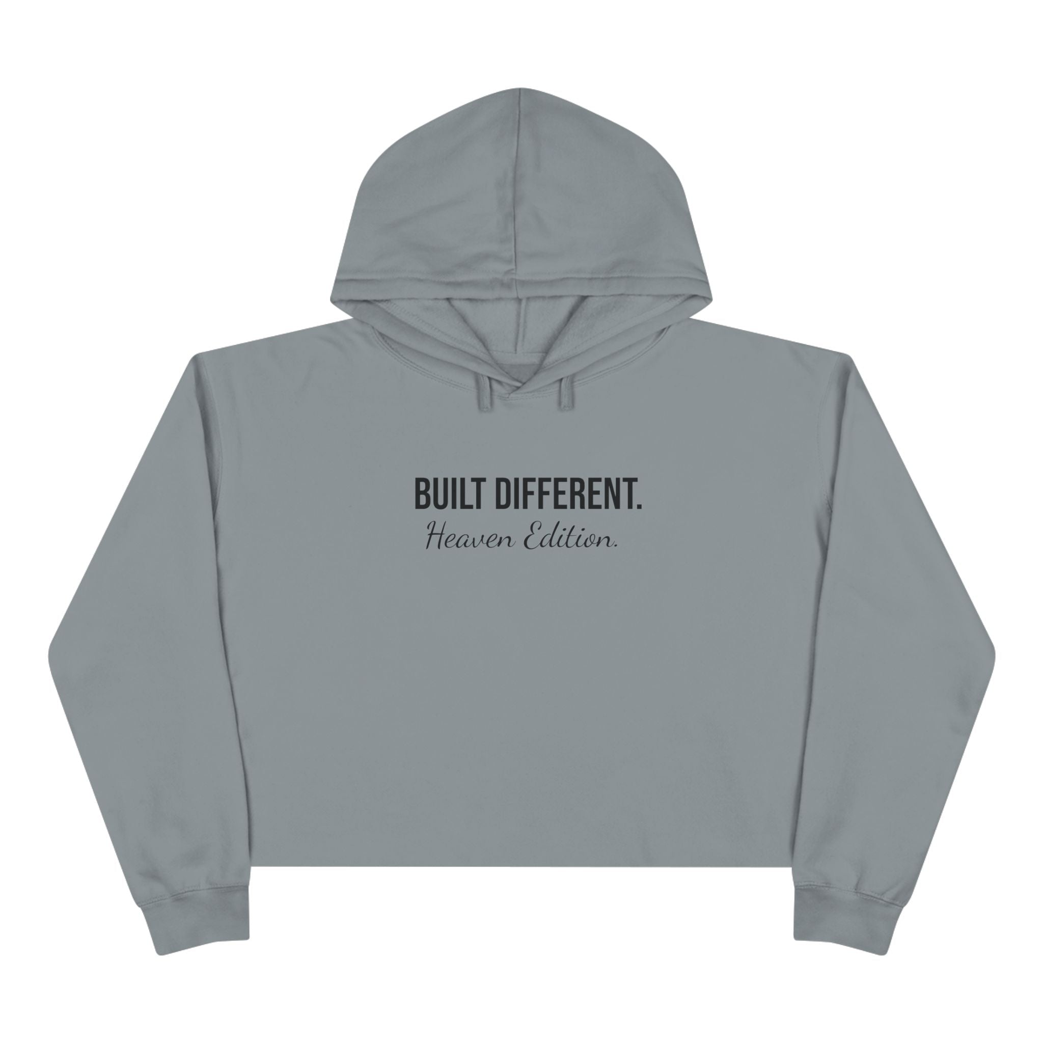 Built Different. Cropped Hoodie — 'Heaven Edition' Minimal Graphic Crop Top